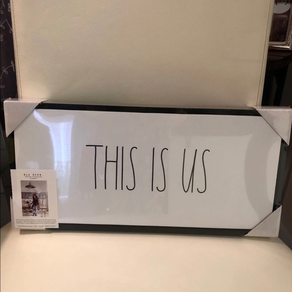 NWT RAE DUNN "This is Us" Framed Canvas Sign